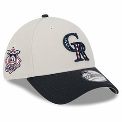 Khaki/Black Colorado Rockies New Era 2024 Fourth of July 39THIRTY Flex Hat
