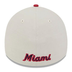 Khaki/Red Miami Marlins New Era 2024 Fourth of July 39THIRTY Flex Hat