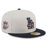 Khaki/Black Los Angeles Dodgers New Era 2024 Fourth of July 59FIFTY Fitted Hat