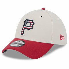 Khaki/Red Pittsburgh Pirates New Era 2024 Fourth of July 39THIRTY Flex Hat