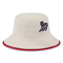 Khaki Athletics New Era 2024 Fourth of July Bucket Hat