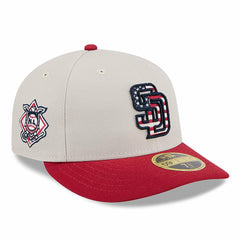 Khaki/Red San Diego Padres New Era 2024 Fourth of July Low Profile 59FIFTY Fitted Hat