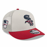 Khaki/Red Chicago White Sox New Era 2024 Fourth of July Trucker Low Profile 9FIFTY Snapback Hat