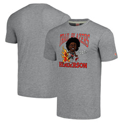Scoot Henderson Portland Trail Blazers Homage Caricature Tri-Blend T-Shirt