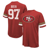 Nick Bosa Majestic Threads Name & Number Oversized Fit T-Shirt - San Francisco 49ers T-shirts