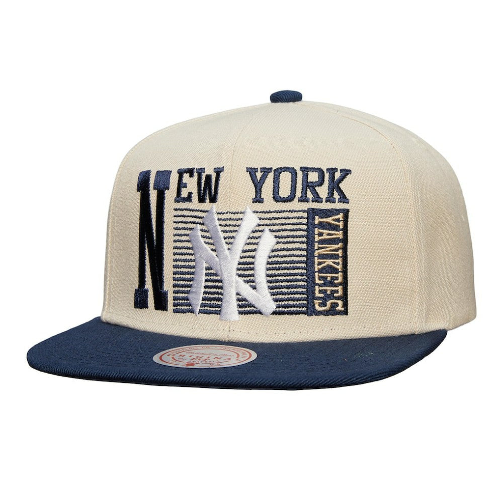 Cream New York Yankees Mitchell & Ness Cooperstown Collection Speed Zone Snapback Hat