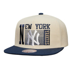 Cream New York Yankees Mitchell & Ness Cooperstown Collection Speed Zone Snapback Hat