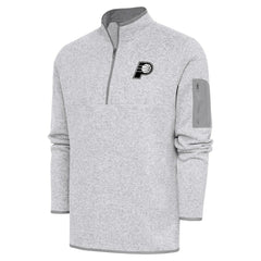 Indiana Pacers Antigua Metallic Logo Fortune Quarter-Zip Jacket