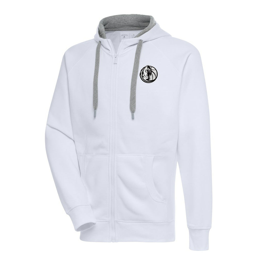 Dallas Mavericks Antigua Metallic Logo Victory Raglan Full-Zip Hoodie sale