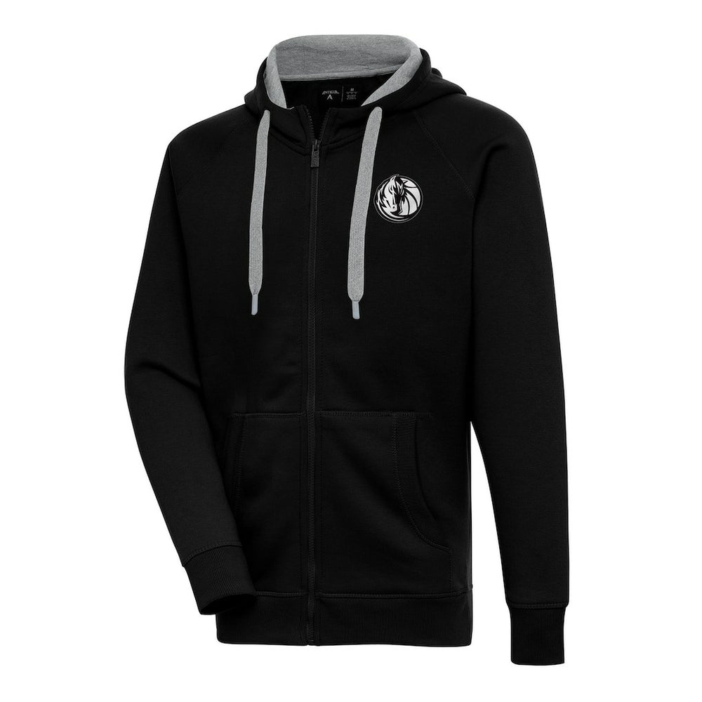 Dallas Mavericks Antigua Metallic Logo Victory Raglan Full-Zip Hoodie sale