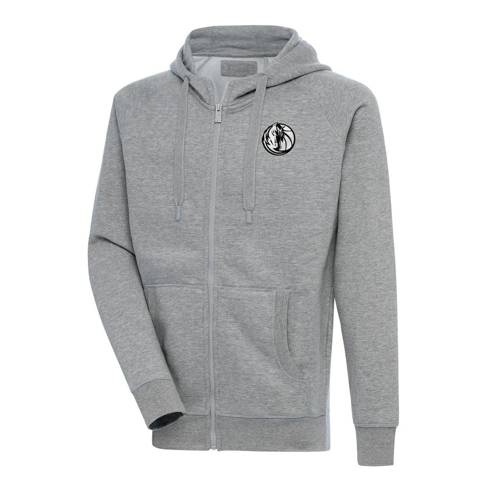Dallas Mavericks Antigua Metallic Logo Victory Raglan Full-Zip Hoodie sale