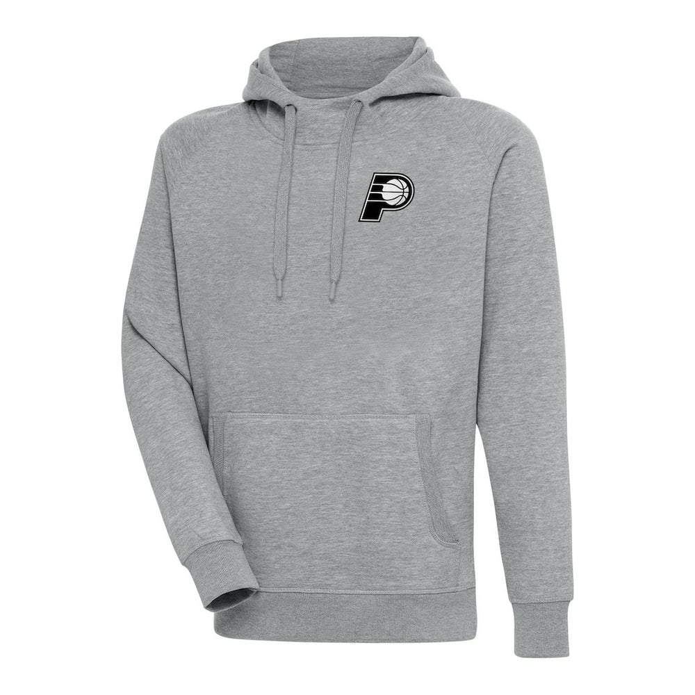 Indiana Pacers Antigua Metallic Logo Victory Raglan Pullover Hoodie