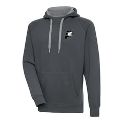 Indiana Pacers Antigua Metallic Logo Victory Raglan Pullover Hoodie