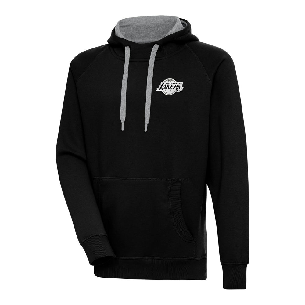 Los Angeles Lakers Antigua Metallic Logo Victory Raglan Pullover Hoodie