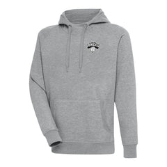 New York Knicks Antigua Metallic Logo Victory Raglan Pullover Hoodie