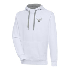 Chicago Bulls Antigua Metallic Logo Victory Raglan Pullover Hoodie