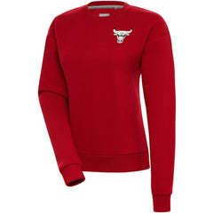 Chicago Bulls Antigua Women's Brushed Metallic Victory Pullover Sweatshirt - Red online