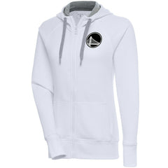 Golden State Warriors Antigua Women's Brushed Metallic Victory Full-Zip Hoodie - White discount