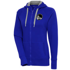 Golden State Warriors Antigua Women's Brushed Metallic Victory Full-Zip Hoodie - Royal sale