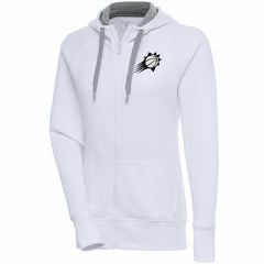 Phoenix Suns Antigua Women's Brushed Metallic Victory Full-Zip Hoodie - White on sale