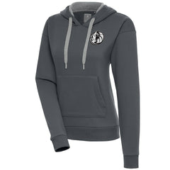Dallas Mavericks Antigua Women's Brushed Metallic Victory Pullover Hoodie - Charcoal online