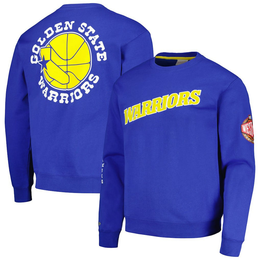 Mitchell & Ness Golden State Warriors Hardwood Classics There and Back Pullover Sweatshirt sale