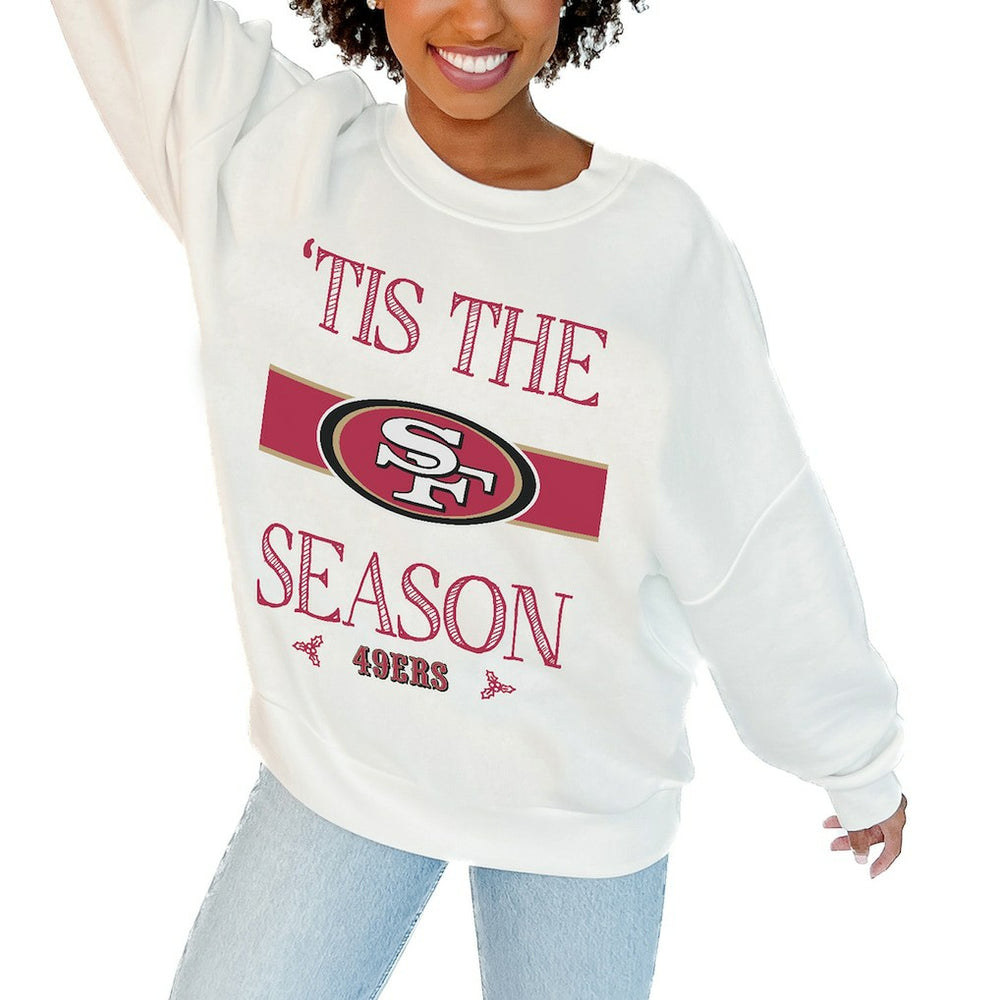Gameday Couture Women's Oversized Take A Holiday Pullover Sweatshirt - San Francisco 49ers Pullover