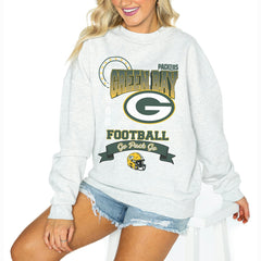 Gameday Couture Women's Oversized Run the Show Pullover Sweatshirt - Green Bay Packers Pullover