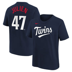 Navy Edouard Julien Minnesota Twins Nike Youth Name & Number T-Shirt