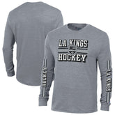 NHL Los Angeles Kings Champion Tri-Blend Dual-Stripe Long Sleeve T-Shirt
