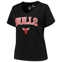 Chicago Bulls Profile Women's Plus Size Arch Over Logo V-Neck T-Shirt sale