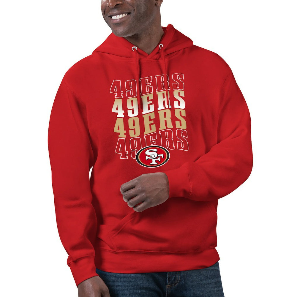 Starter Unisex Name Drop Logo Pullover Hoodie - San Francisco 49ers Hoodies