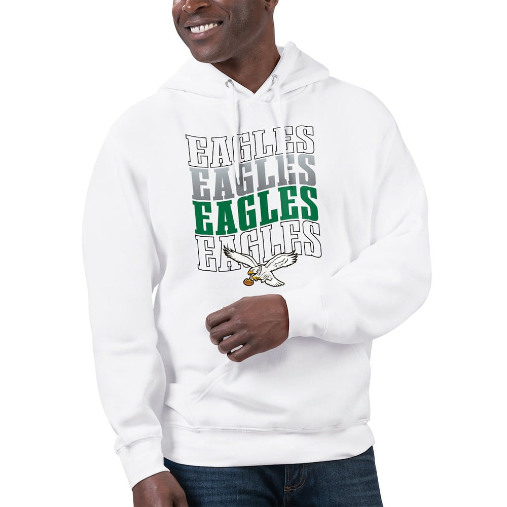 Starter Unisex Throwback Name Drop Pullover Hoodie - Philadelphia Eagles Hoodies