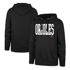 Black Baltimore Orioles '47 Dime Headline Pullover Hoodie