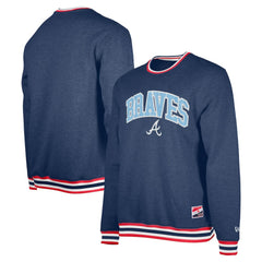 Navy Atlanta Braves New Era Pullover Sweatshirt