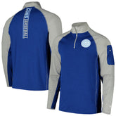 Royal Chicago Cubs New Era Father's Day Raglan Quarter-Zip Top