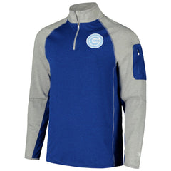 Royal Chicago Cubs New Era Father's Day Raglan Quarter-Zip Top