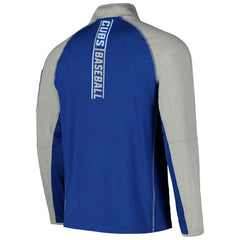 Royal Chicago Cubs New Era Father's Day Raglan Quarter-Zip Top