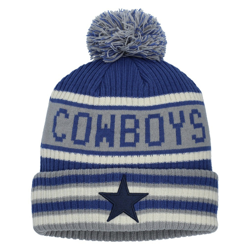 Heritage Blindside Cuffed Knit Hat with Pom - Dallas Cowboys Hats