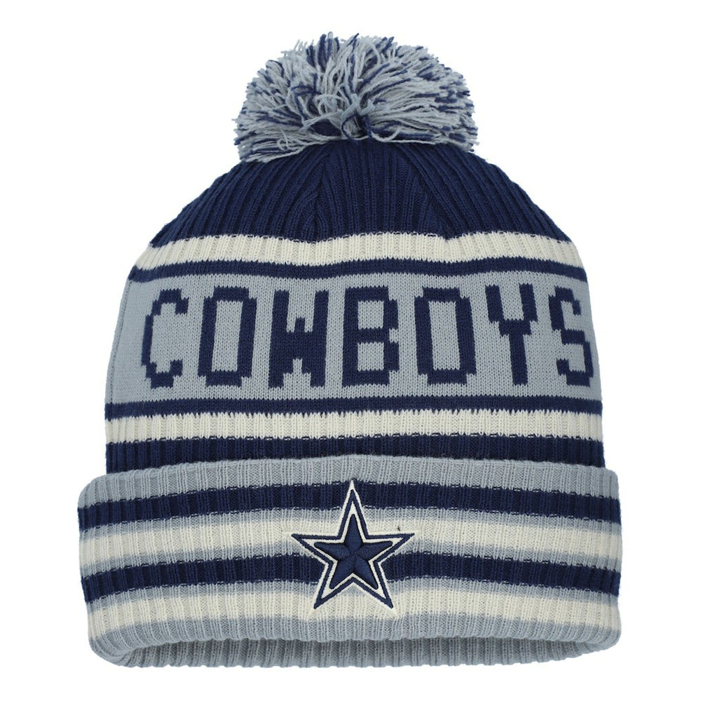 Heritage Blindside Cuffed Knit Hat with Pom - Dallas Cowboys Hats