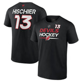 NHL Nico Hischier New Jersey Devils Fanatics Authentic Pro Prime Name & Number T-Shirt