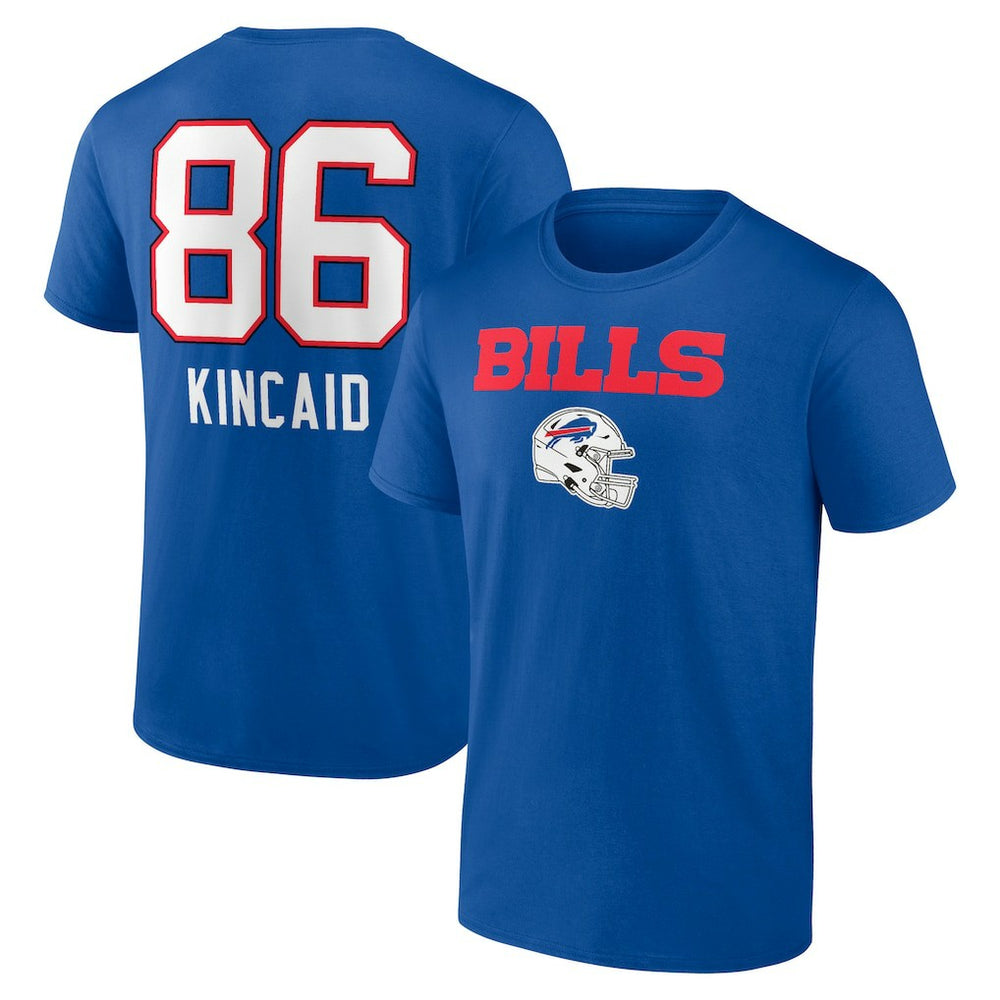 Dalton Kincaid Team Wordmark Player Name & Number T-Shirt - Buffalo Bills T-shirts