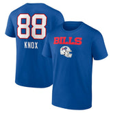 Dawson Knox Team Wordmark Player Name & Number T-Shirt - Buffalo Bills T-shirts