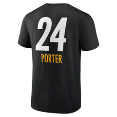 Joey Porter Jr. Team Wordmark Player Name & Number T-Shirt - Pittsburgh Steelers T-shirts