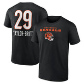 Cam Taylor-Britt Team Wordmark Player Name & Number T-Shirt - Cincinnati Bengals T-shirts