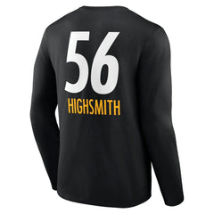 Alex Highsmith Team Wordmark Player Name & Number Long Sleeve T-Shirt - Pittsburgh Steelers T-shirts