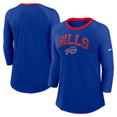 Women's 3/4 Sleeve Raglan Fashion Top - Buffalo Bills Tops