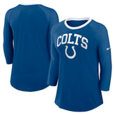Women's 3/4 Sleeve Raglan Fashion Top - Indianapolis Colts Tops