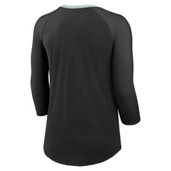 Women's 3/4 Sleeve Raglan Fashion Top - Las Vegas Raiders Tops