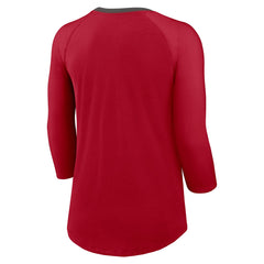 Women's 3/4 Sleeve Raglan Fashion Top - Tampa Bay Buccaneers Tops